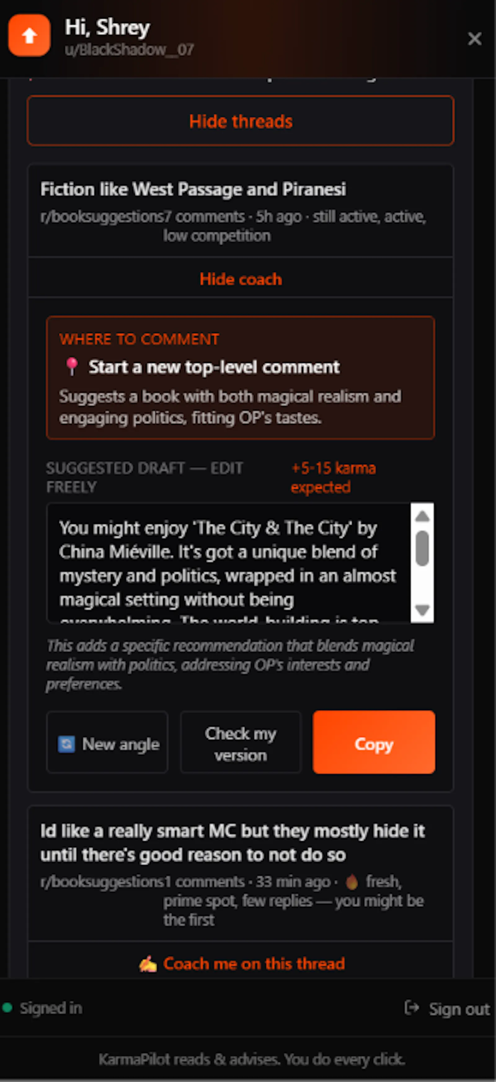 KarmaPilot screenshot 4