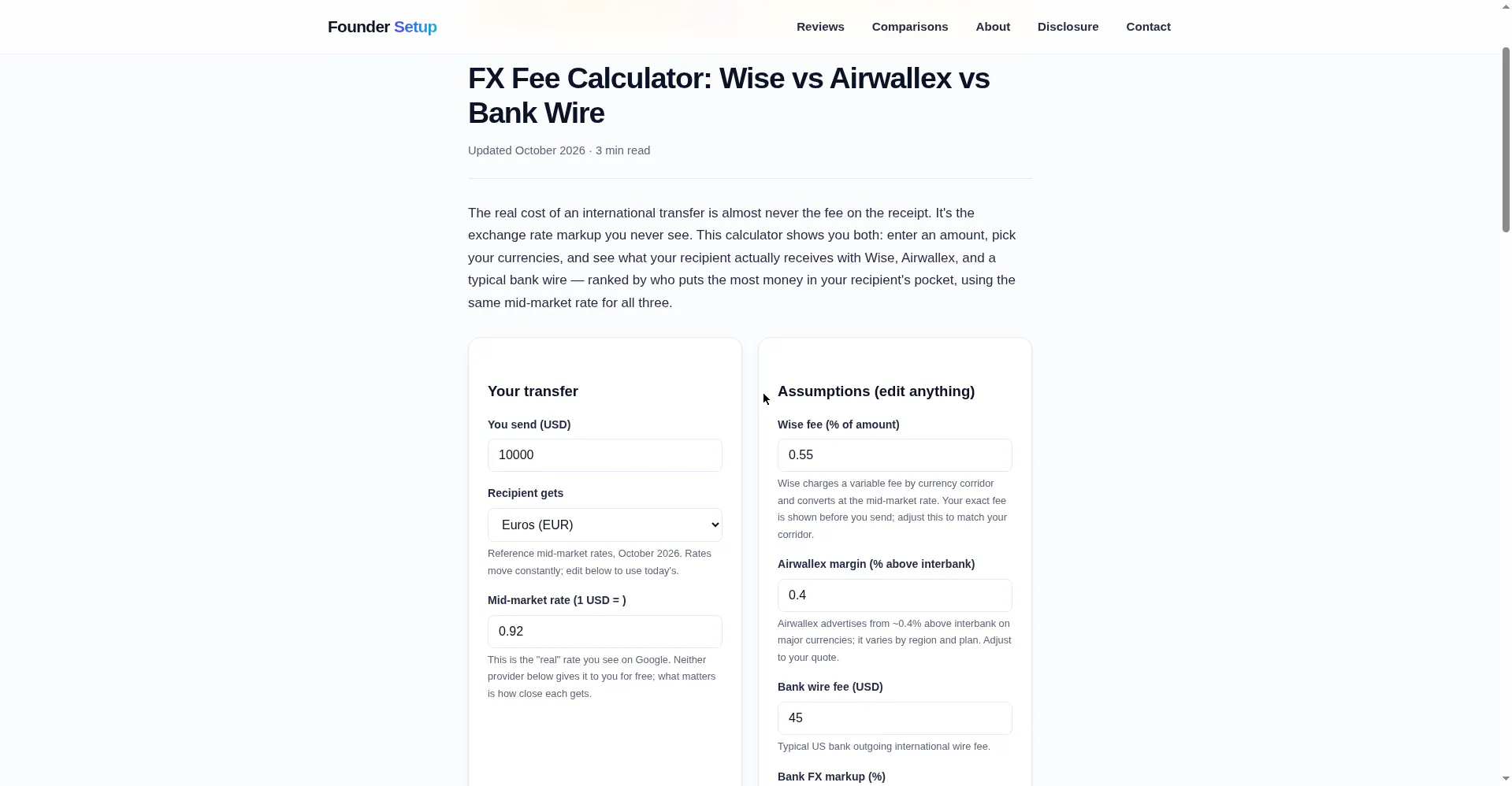 FX Fee Calculator gallery image