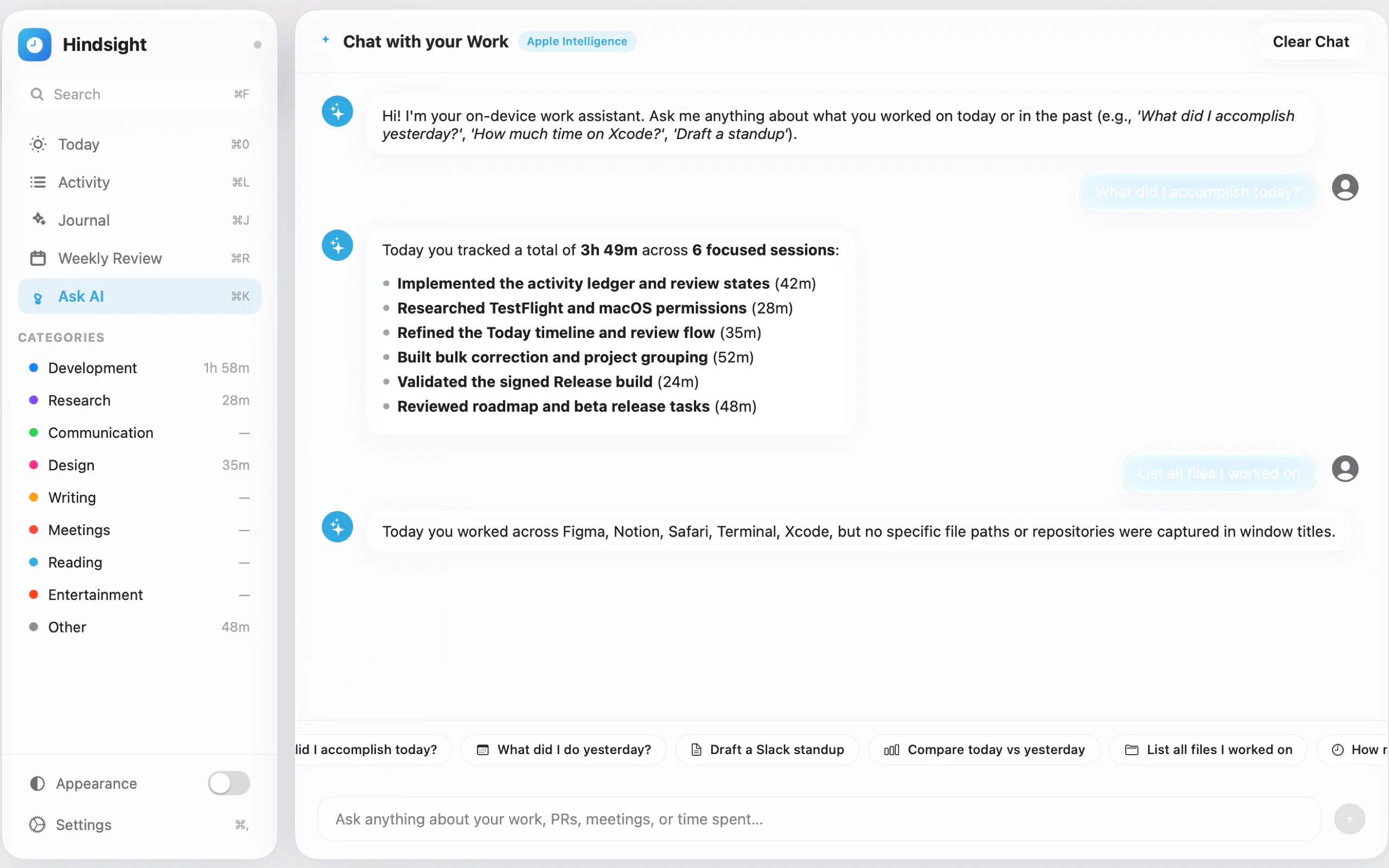 Hindsight: Work Timeline gallery image