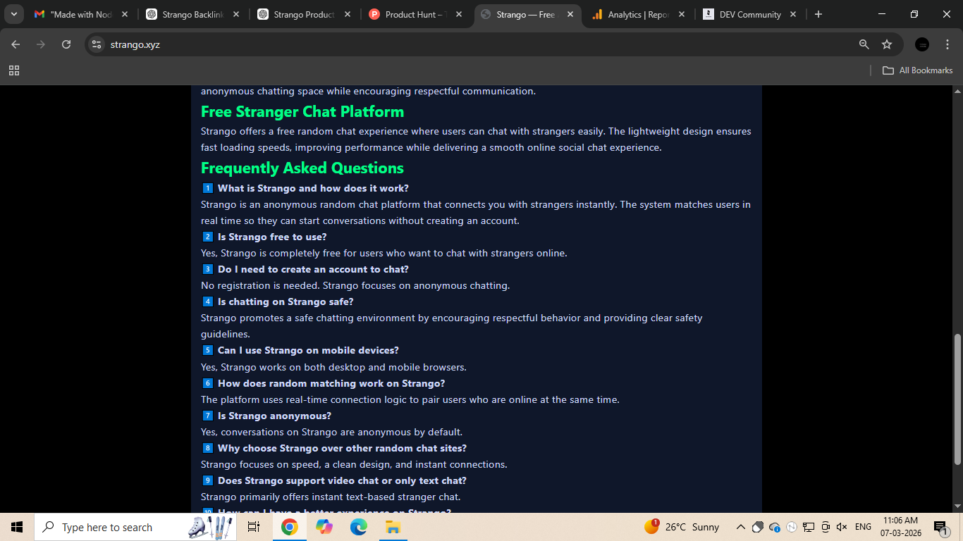 Strango — Talk to Strangers Instantly - Screenshot 3 showing product features and functionality