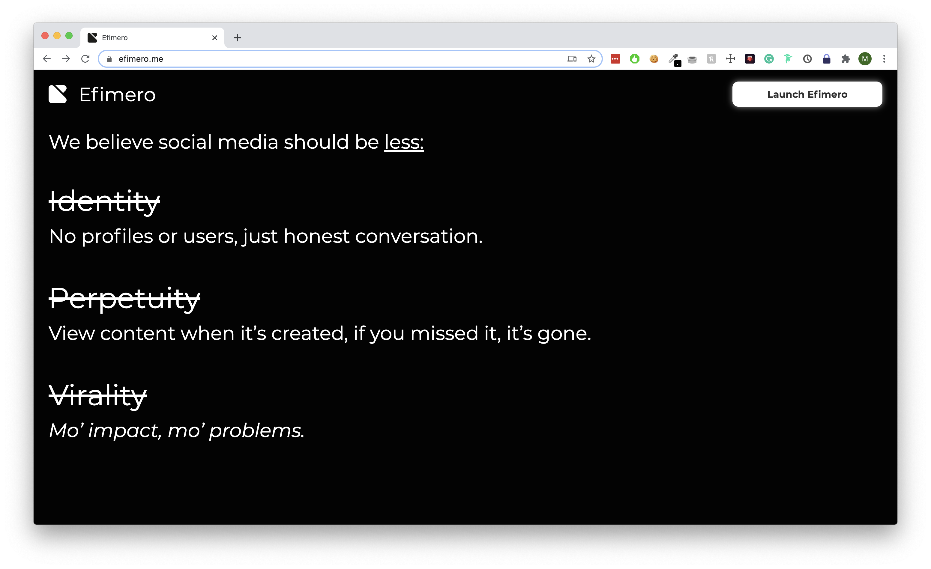 Efimero - Be Less Social gallery image