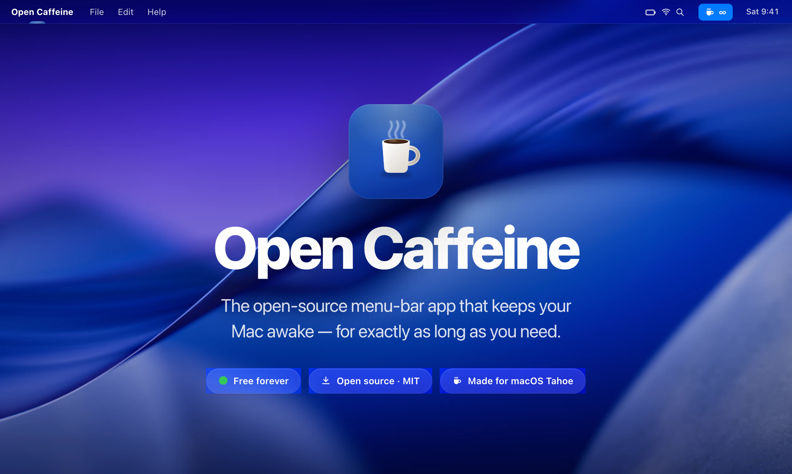 Open Caffeine screenshot 1 of 5