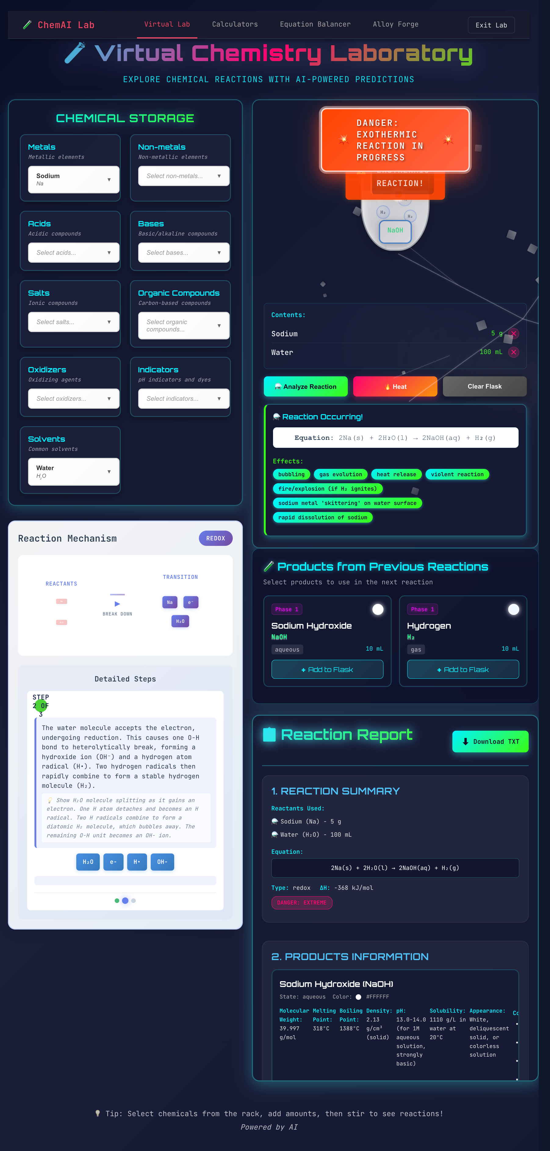 Virtual Chemistry Lab - Screenshot 3 showing product features and functionality