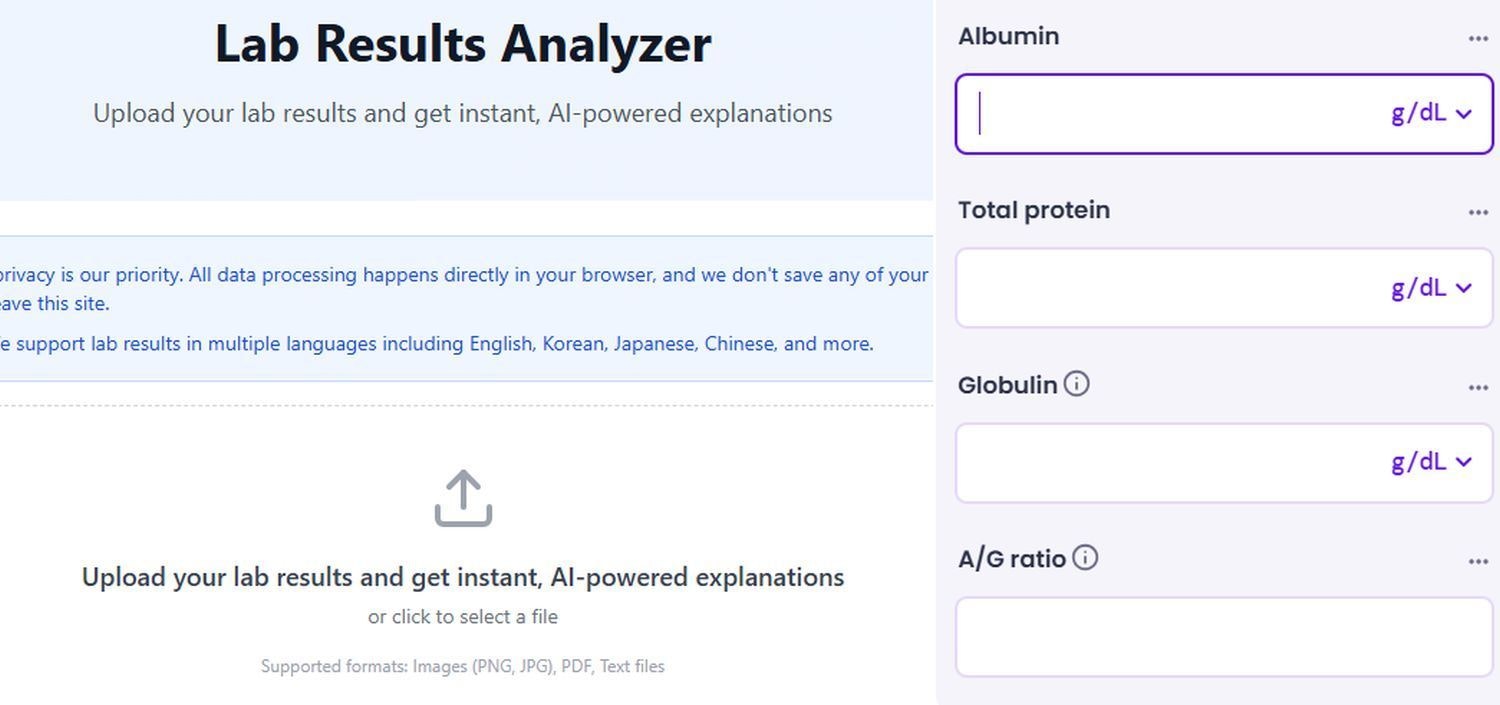 Media Labanalyzer - Muat naik hasil makmal anda & dapatkan penjelasan berkuasa AI segera 3