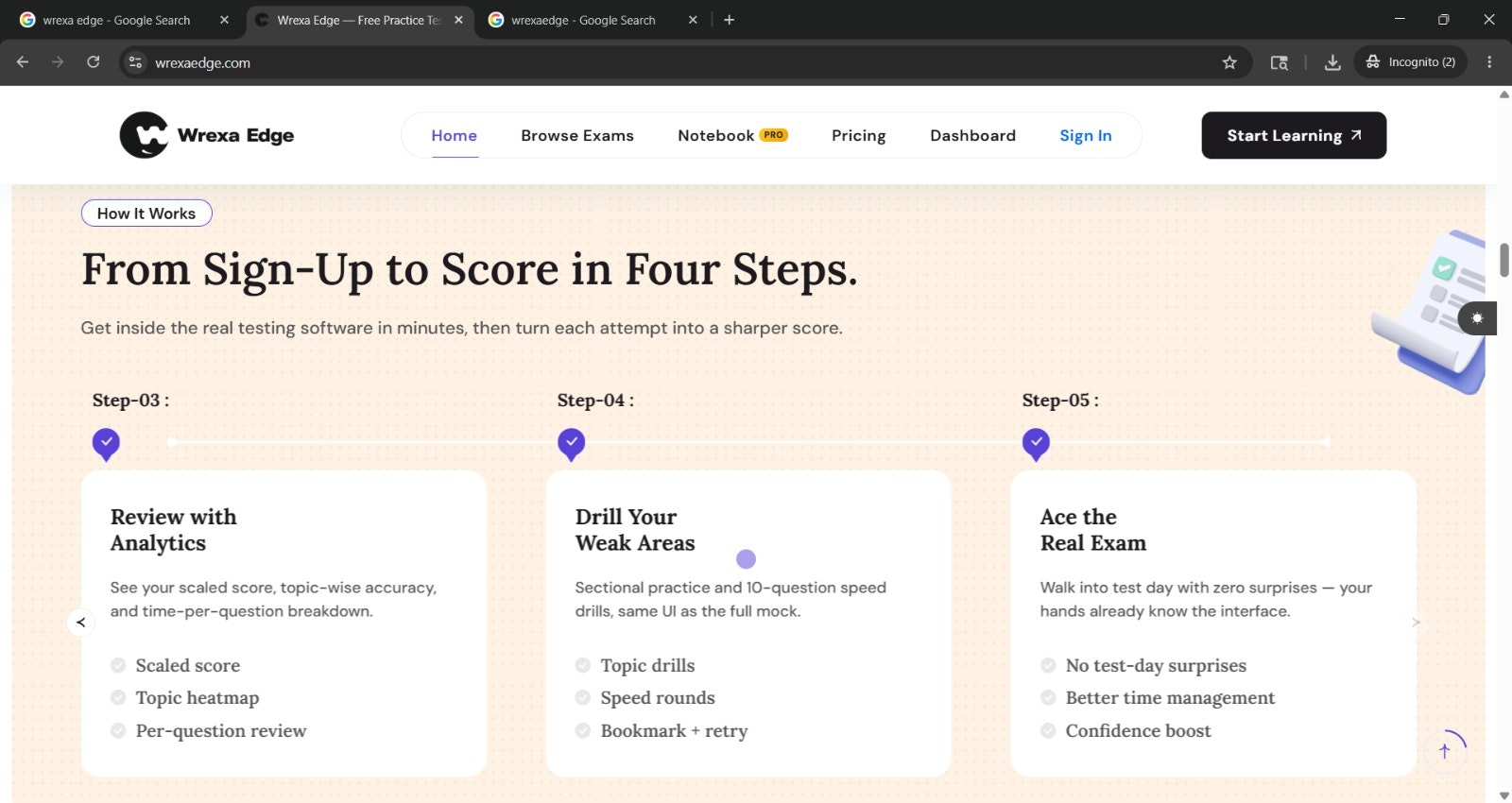 Wrexa Edge — 26500+ Mock Exams gallery image