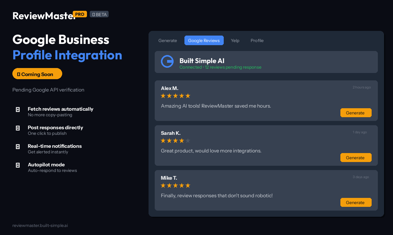 ReviewMaster Pro Beta gallery image