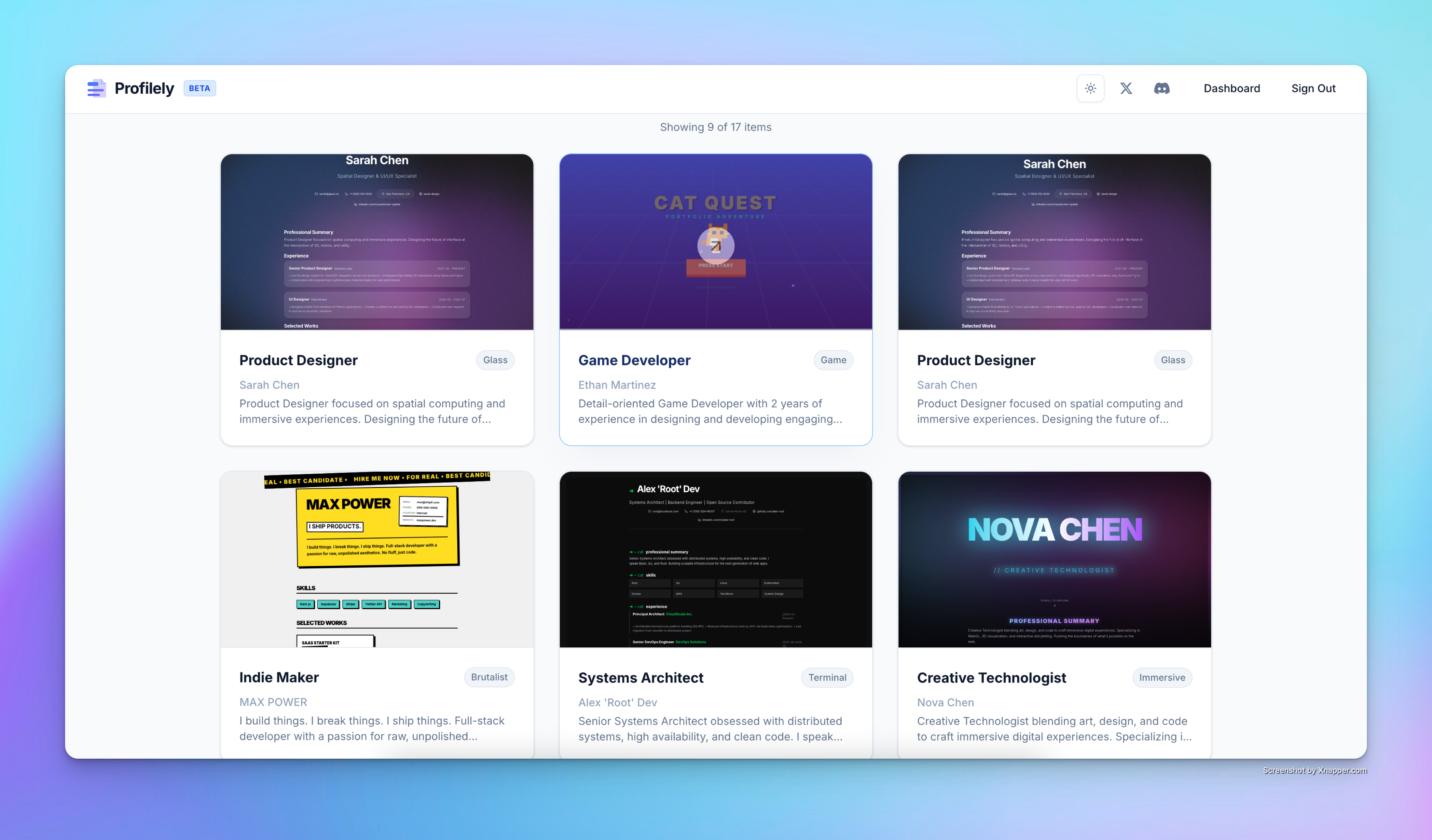 Profilely - Screenshot 5 showing product features and functionality