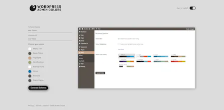 WordPress Admin Colors Generator gallery image
