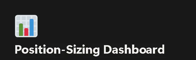 Notion Trade Log/Position size Dashboard screenshot