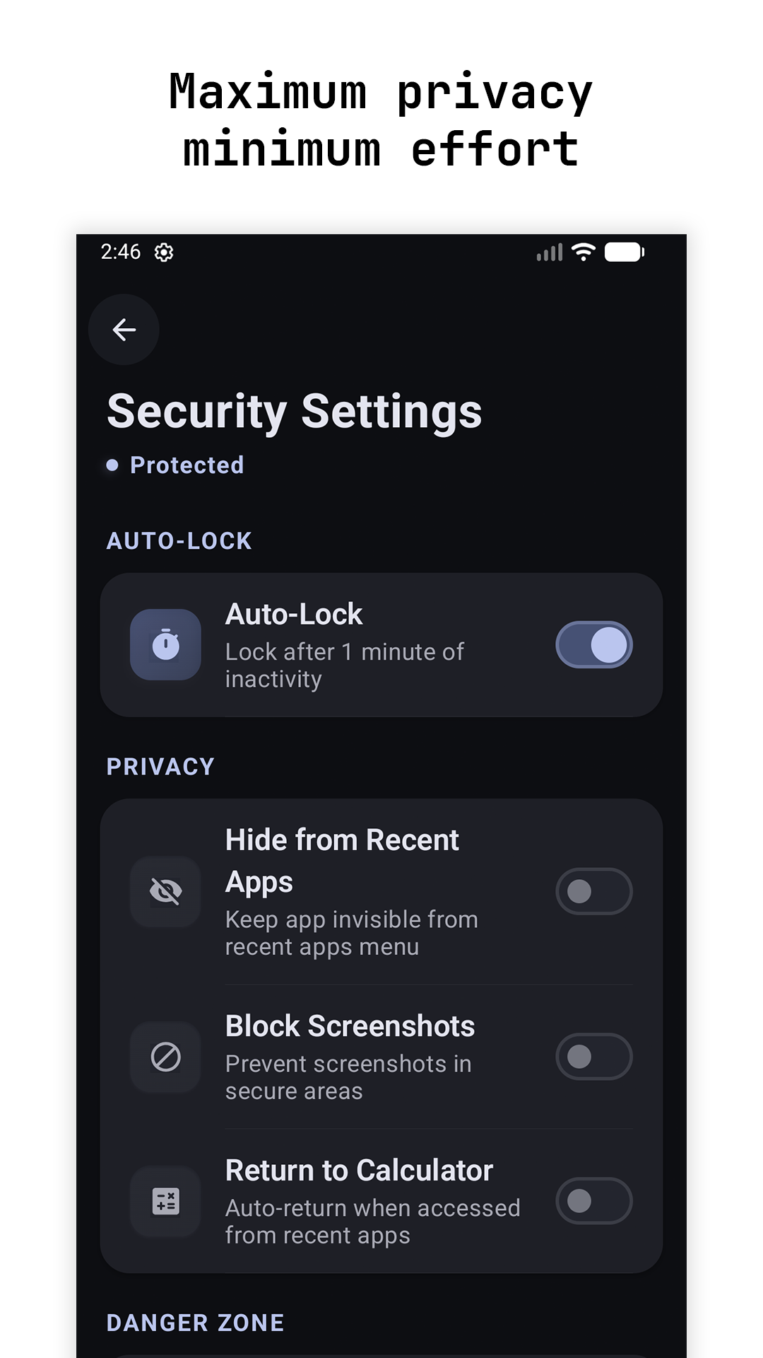 Calculator - Secure Vault - Screenshot 5 showing product features and functionality