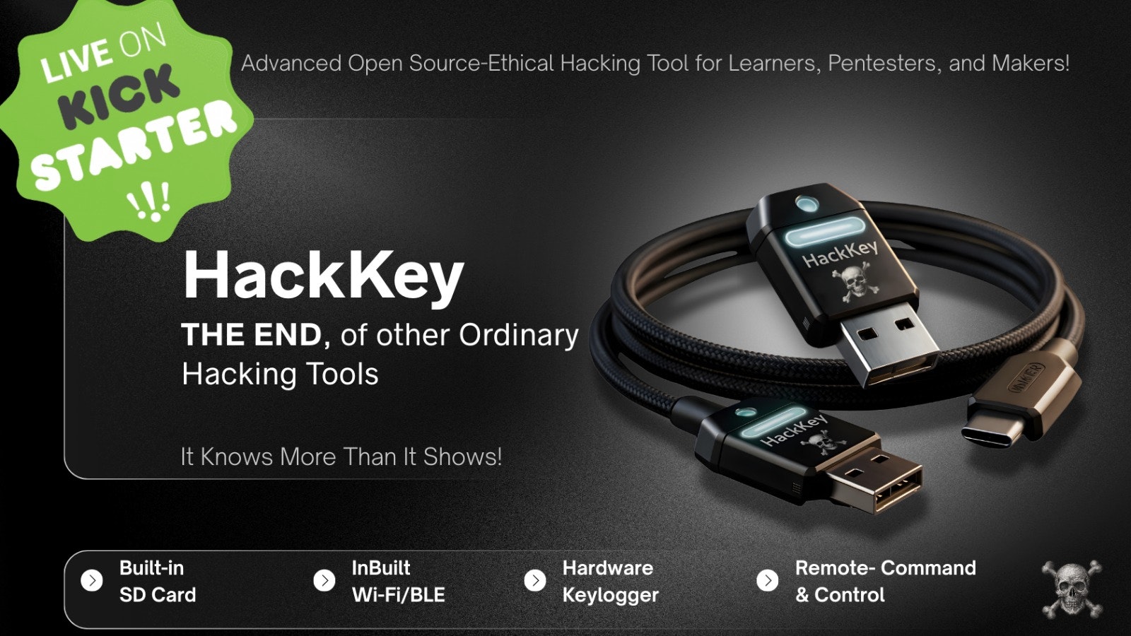 HackKey - The ultimate WiFi USB Cable 