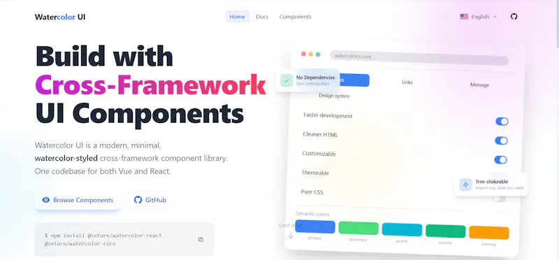 Watercolor UI screenshot 1