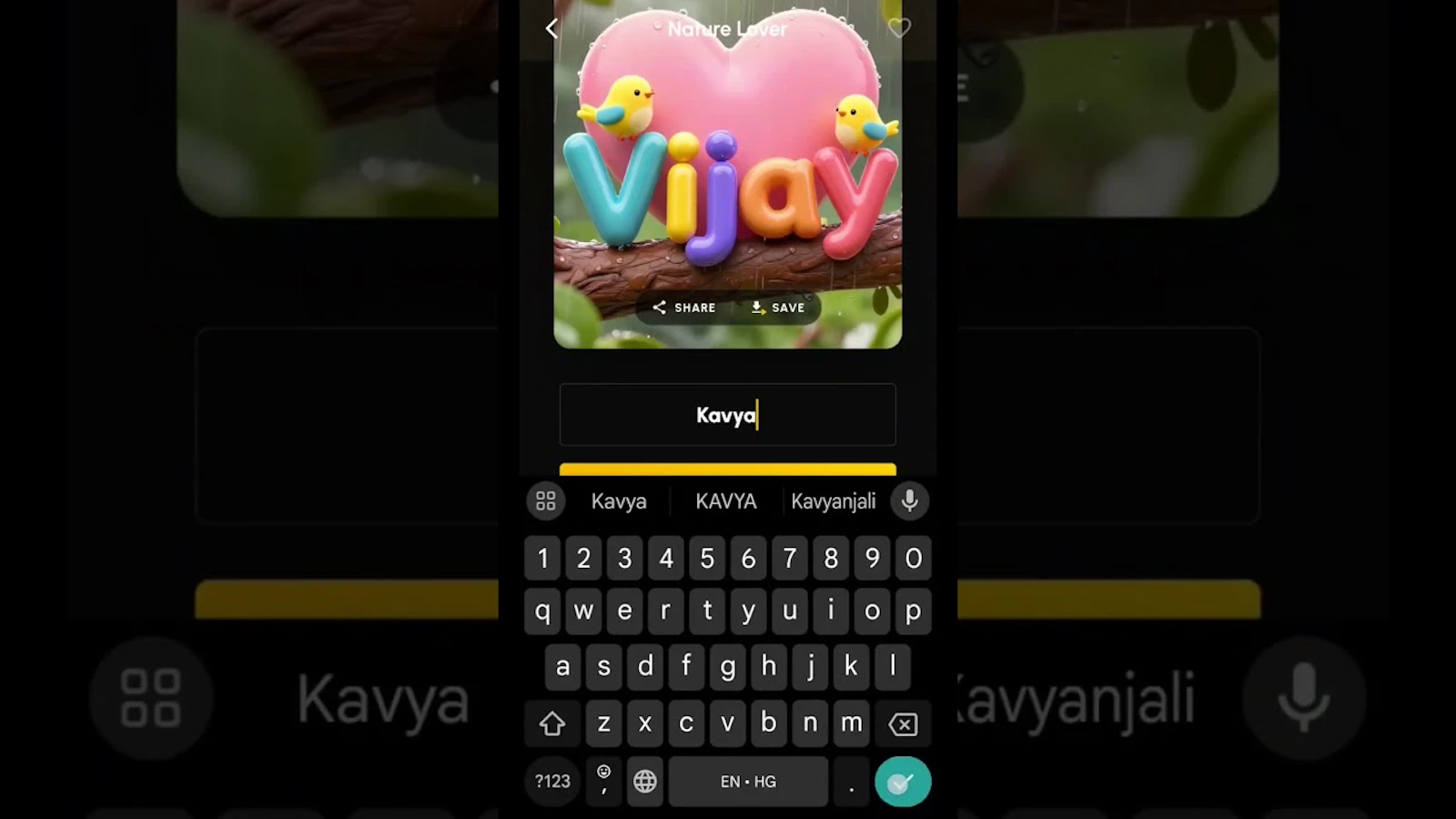 Namify – AI 3D Name Art Creator screenshot 1 (video preview)