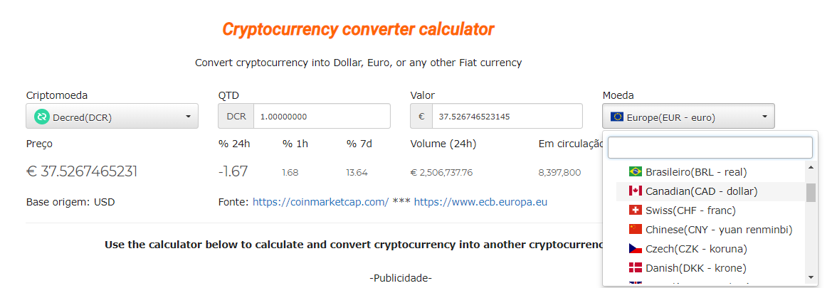 Cryptocurrency converter Product Information, Latest Updates, and