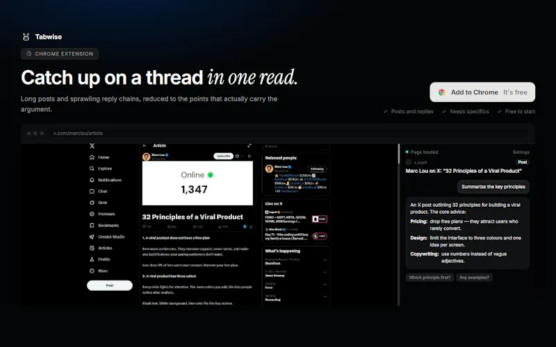 Tabwise - AI assistant on every page screenshot 4