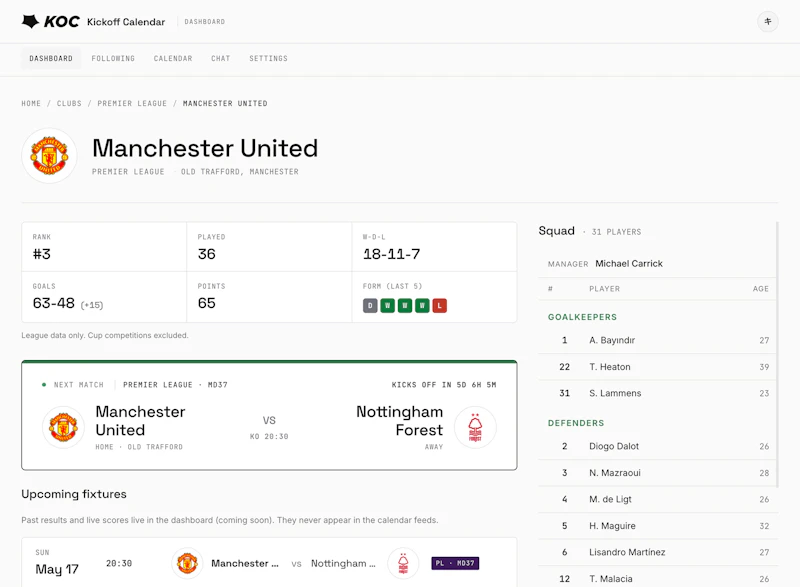 Kickoff Calendar screenshot 10