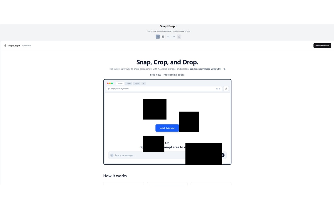 Média Snapitdropit - Captures d'écran de chute automatique dans le chat IA, Dropzones et plus encore! 4