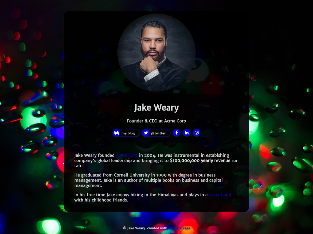 My Static Page gallery image