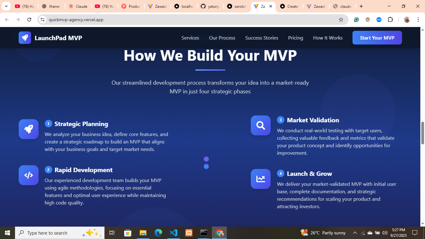 Média Launchpad MVP - Nous construisons rapidement votre MVP, obtenons vos utilisateurs et le remettons. 1