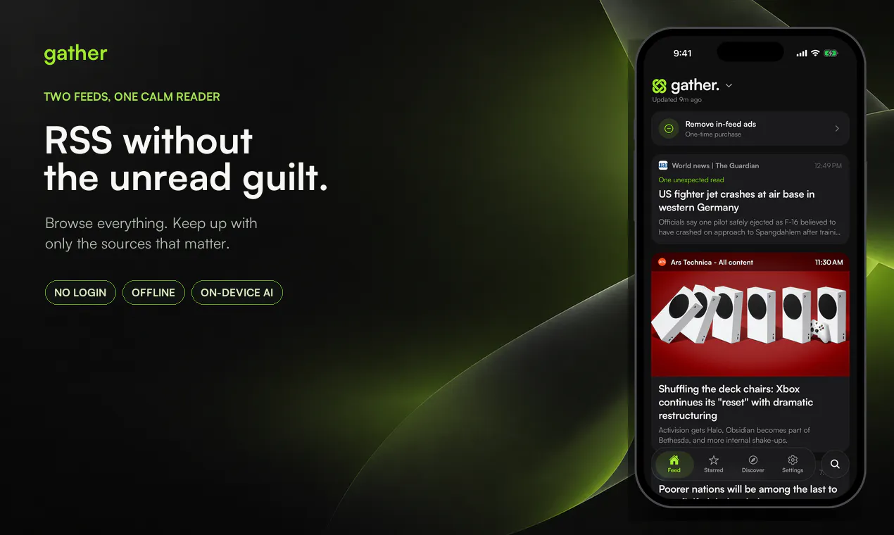 gather: RSS News Reader gallery image