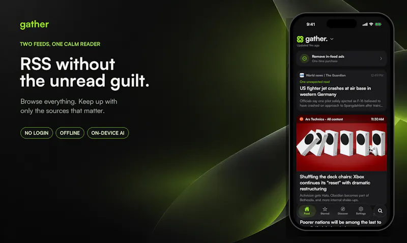 gather: RSS News Reader screenshot 2
