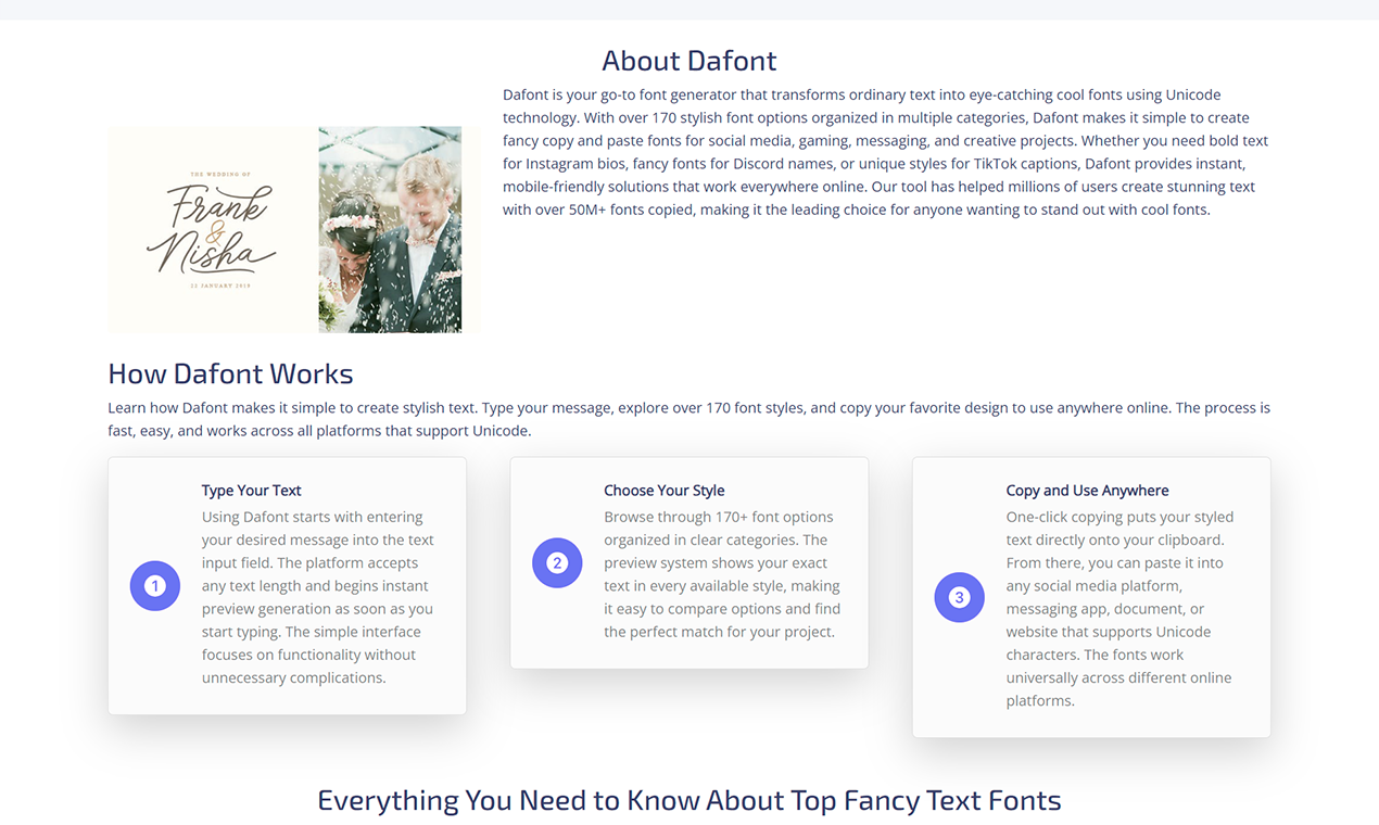 Dafont Web gallery image