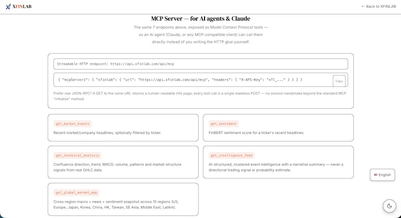XFINLAB Intelligence API screenshot 11
