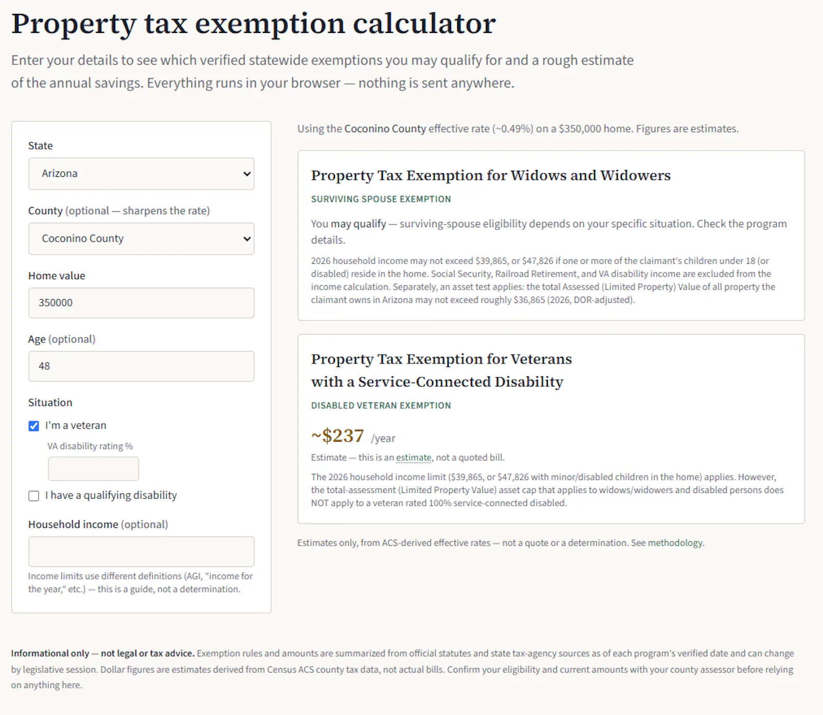ExemptMyHome screenshot 2