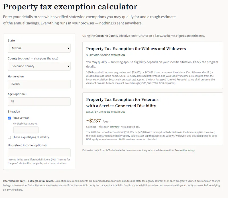 ExemptMyHome screenshot 2