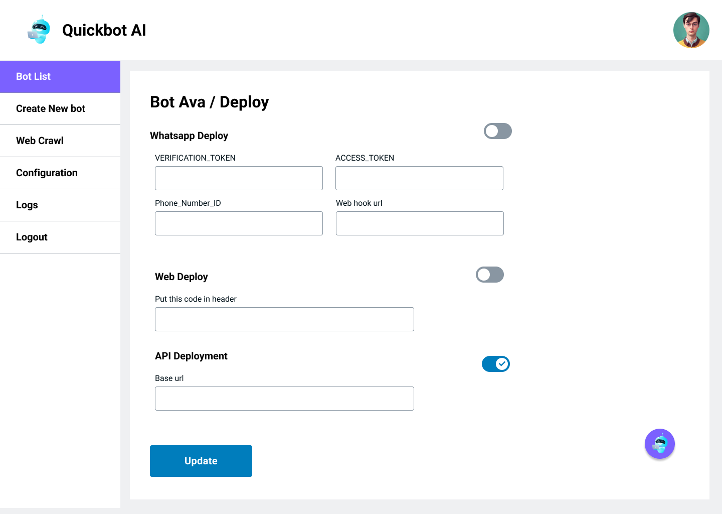 QuickBotai - カスタマーサポートOpenAIチャットボットをすぐに構築しますメディア1
