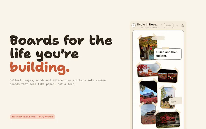 Zora - Vision & Mood Board screenshot 1