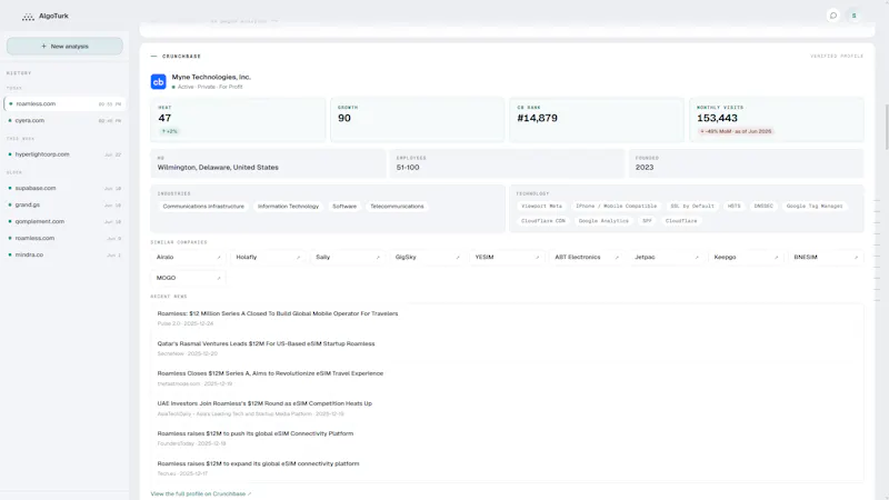 AlgoTurk - Research Agent for Startups screenshot 7
