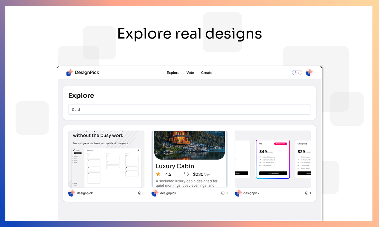 DesignPick - Screenshot 5 showing product features and functionality