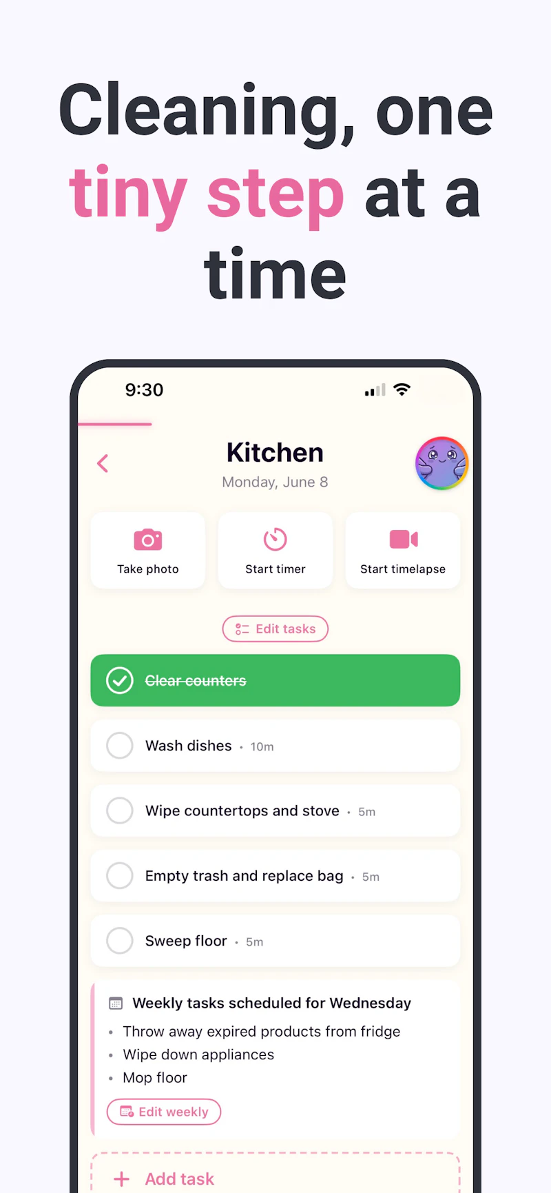 Swish: ADHD Cleaning Planner App screenshot 3