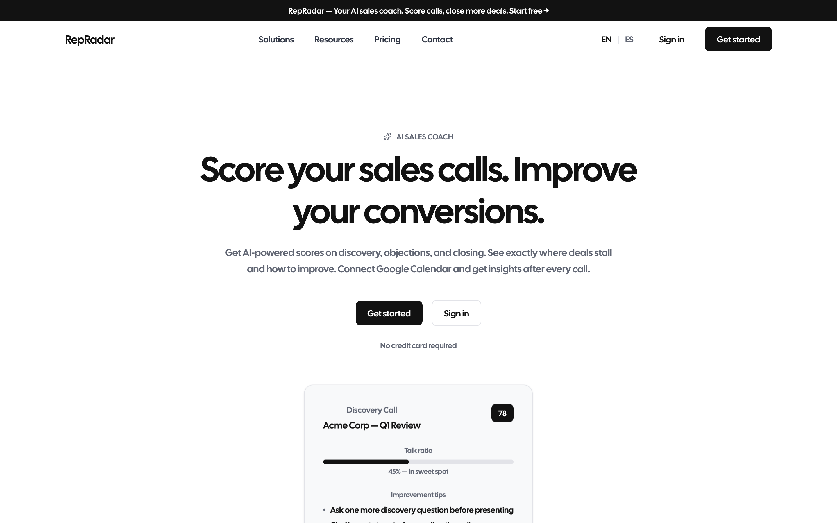 RepRadar - Main product screenshot demonstrating key features and user interface