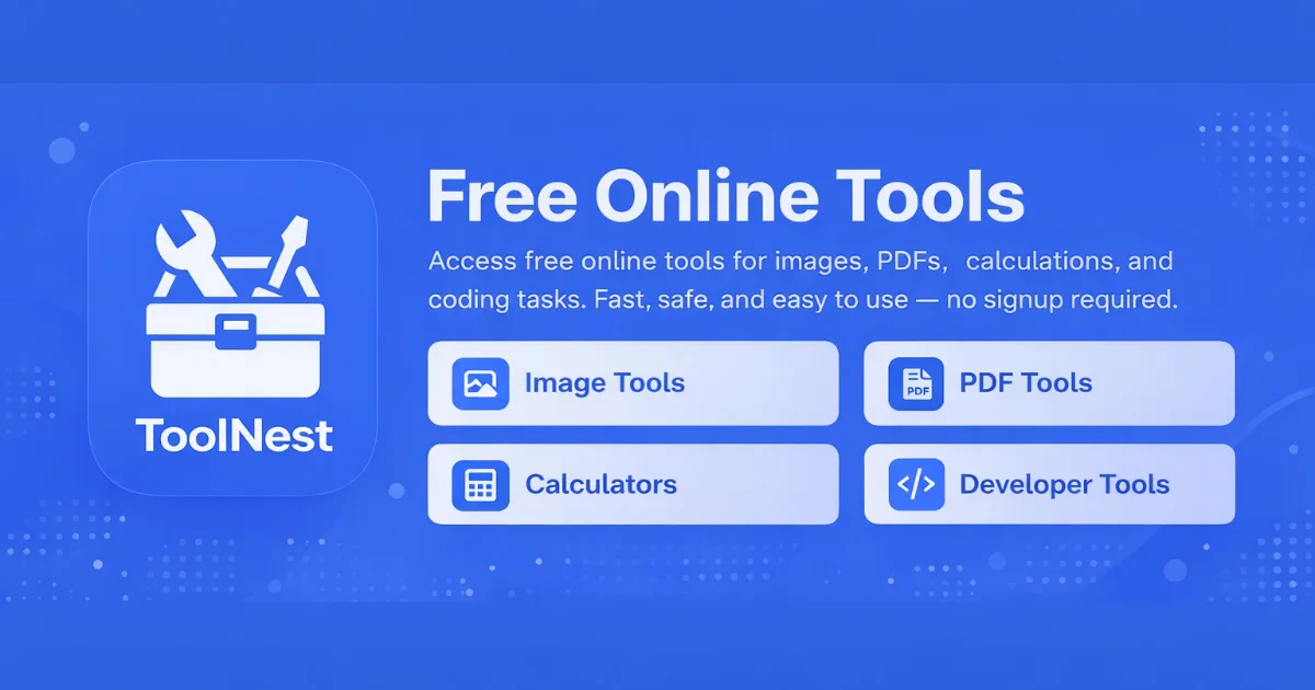 ToolNest — Free Online Tools 대표 미리보기