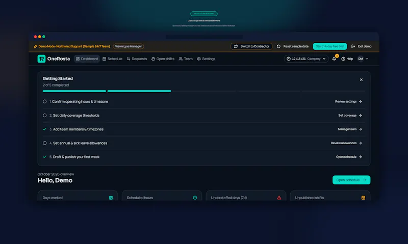 OneRosta — scheduling for support teams screenshot 6