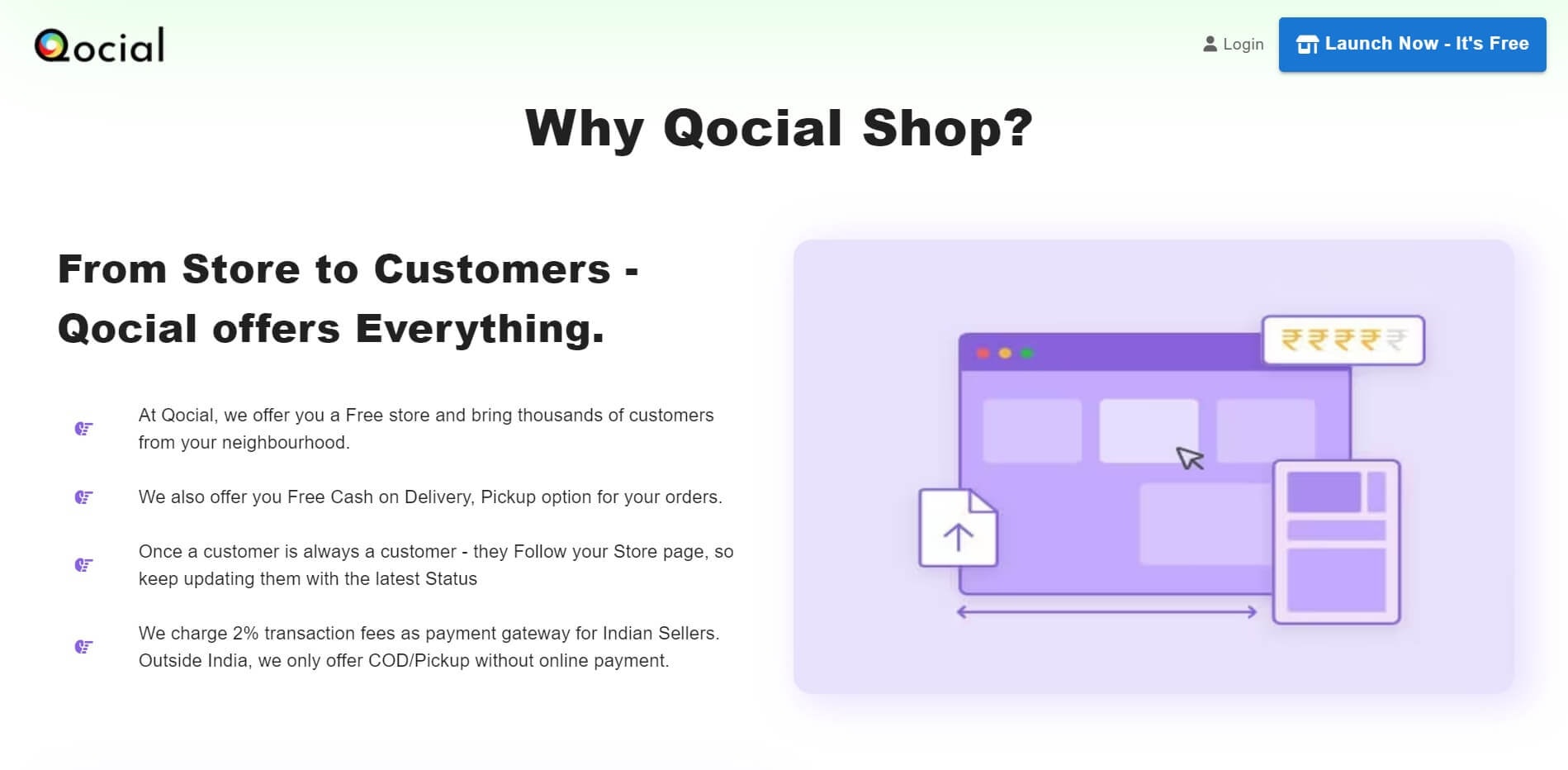 Qocial Saas Shop Builder (Free Forever) - 온라인 상점을 영원히 무료로 만듭니다. 미디어 2