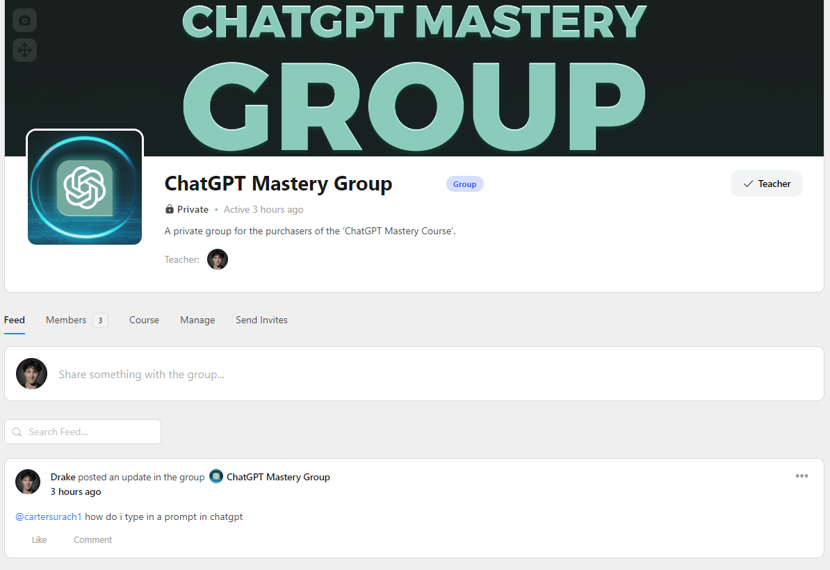Chatgpt Mastery Course & Group - Proporciona a los usuarios un curso y un grupo para aprender chatgpt media 3