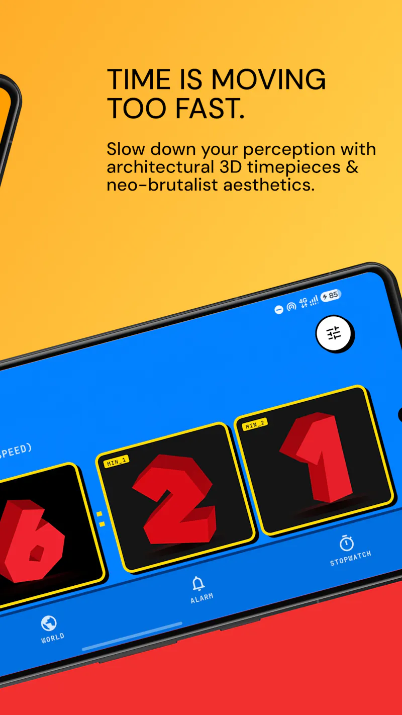 Slow Clock: 3D Timepiece screenshot 2