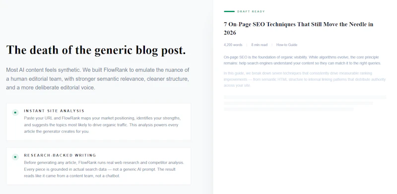 FlowRank screenshot 2