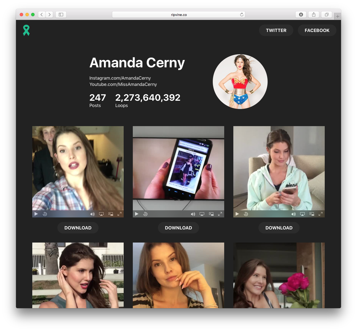 #ripvine ⚰️ – Vine profile exporter gallery image