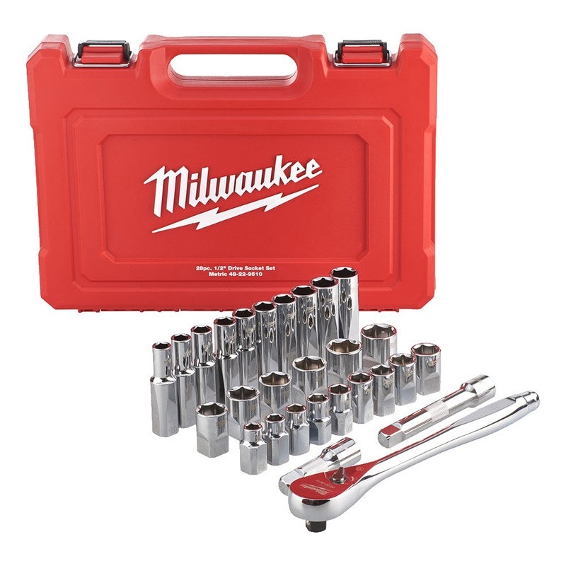 1/2 inch metric ratchet & socket set