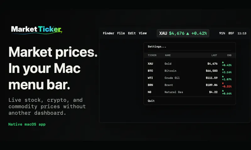 Market Ticker screenshot 2