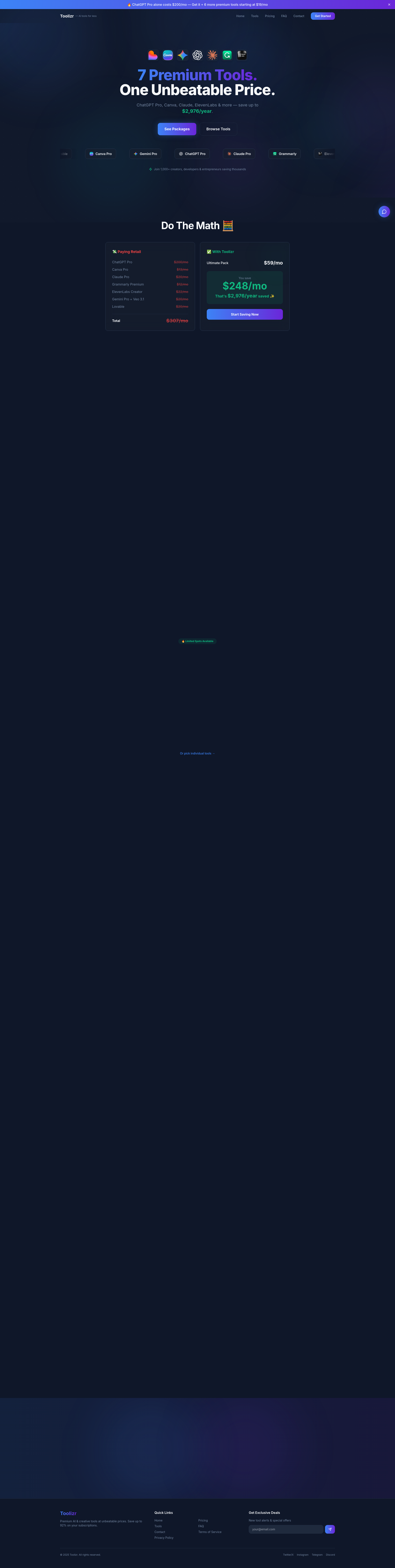 Toolizr - AI tools for less - Screenshot 3 showing product features and functionality