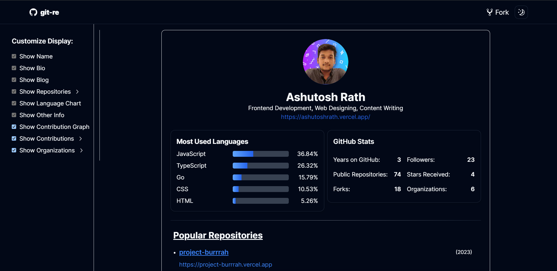git-re - github를 동적 이력서로 쉽게 올리십시오 미디어 3