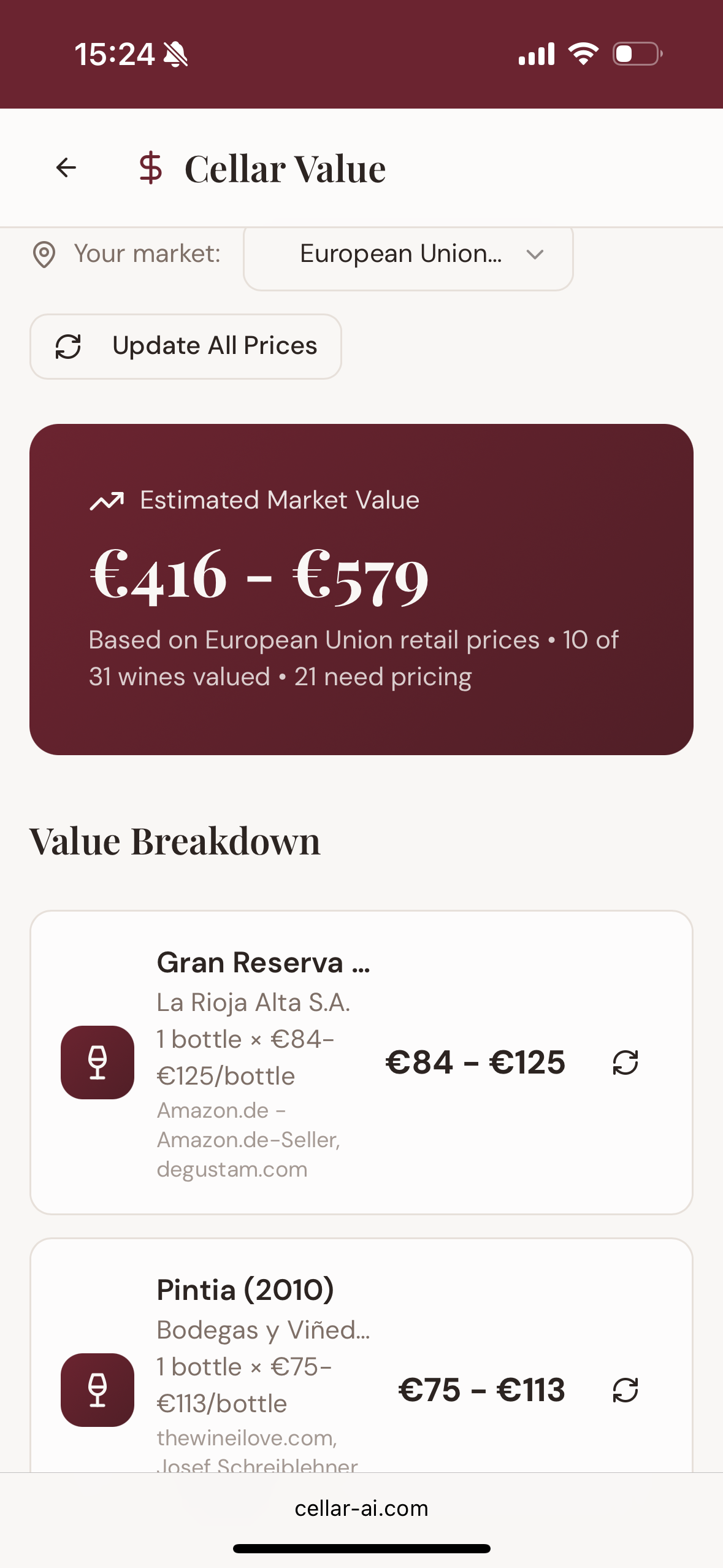 Cellar A.I.  - Screenshot 5 showing product features and functionality