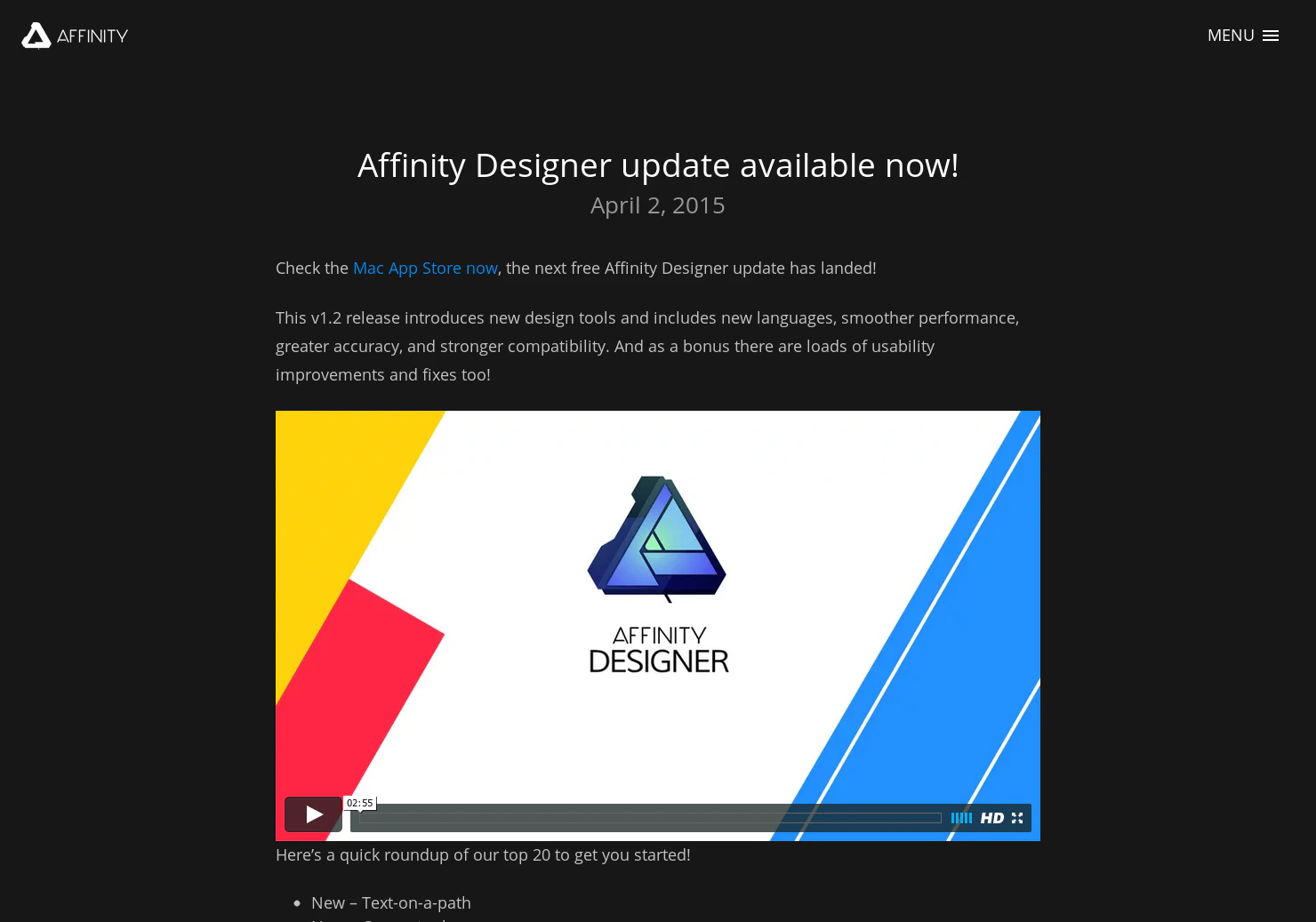 Affinity Designer 1.2