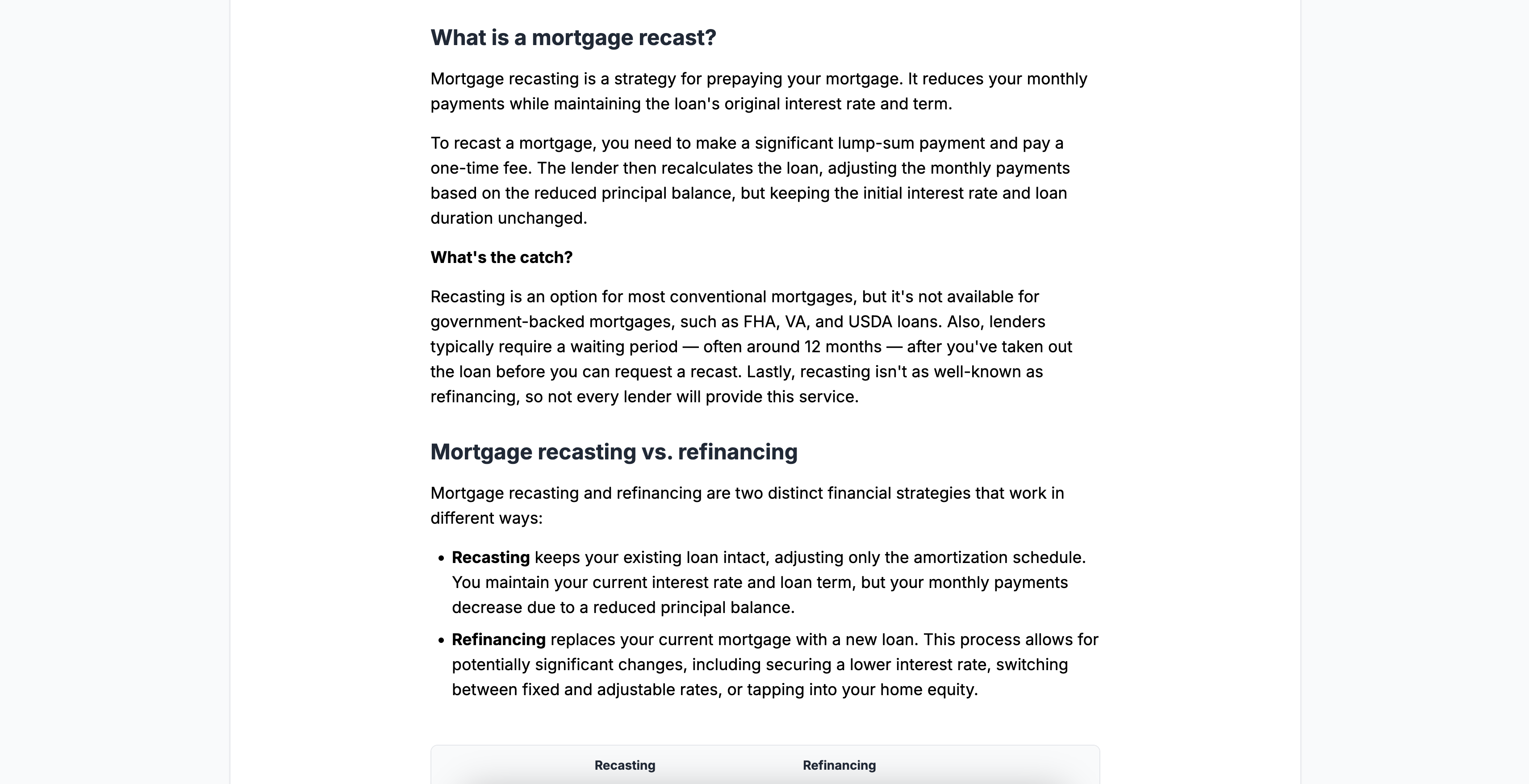 Mortgage Recast Calculator gallery image