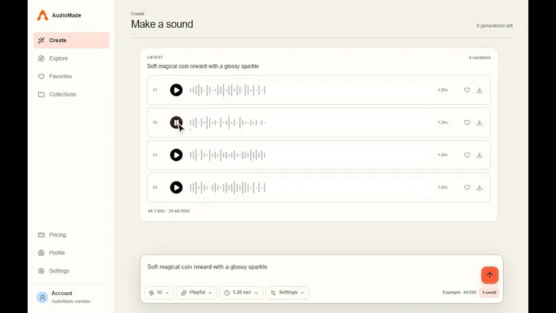 AudioMade screenshot 1 (video preview)